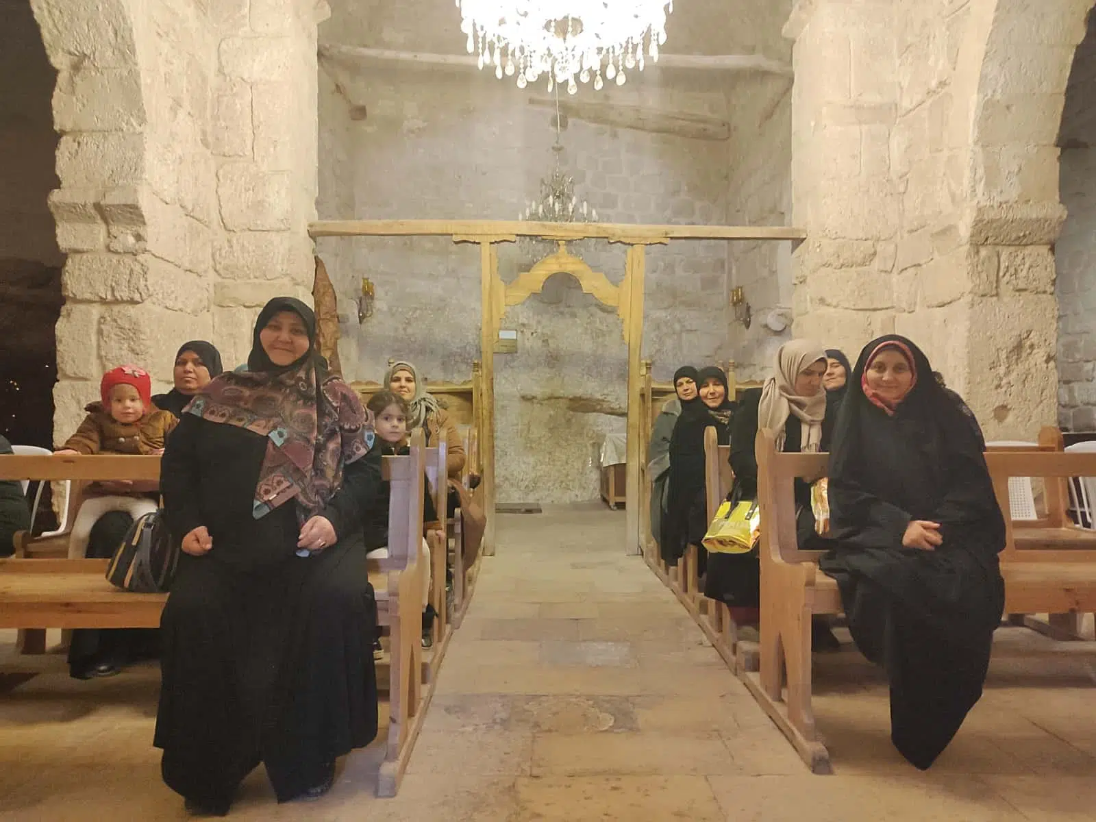 musulmanes en iglesias de Siria.