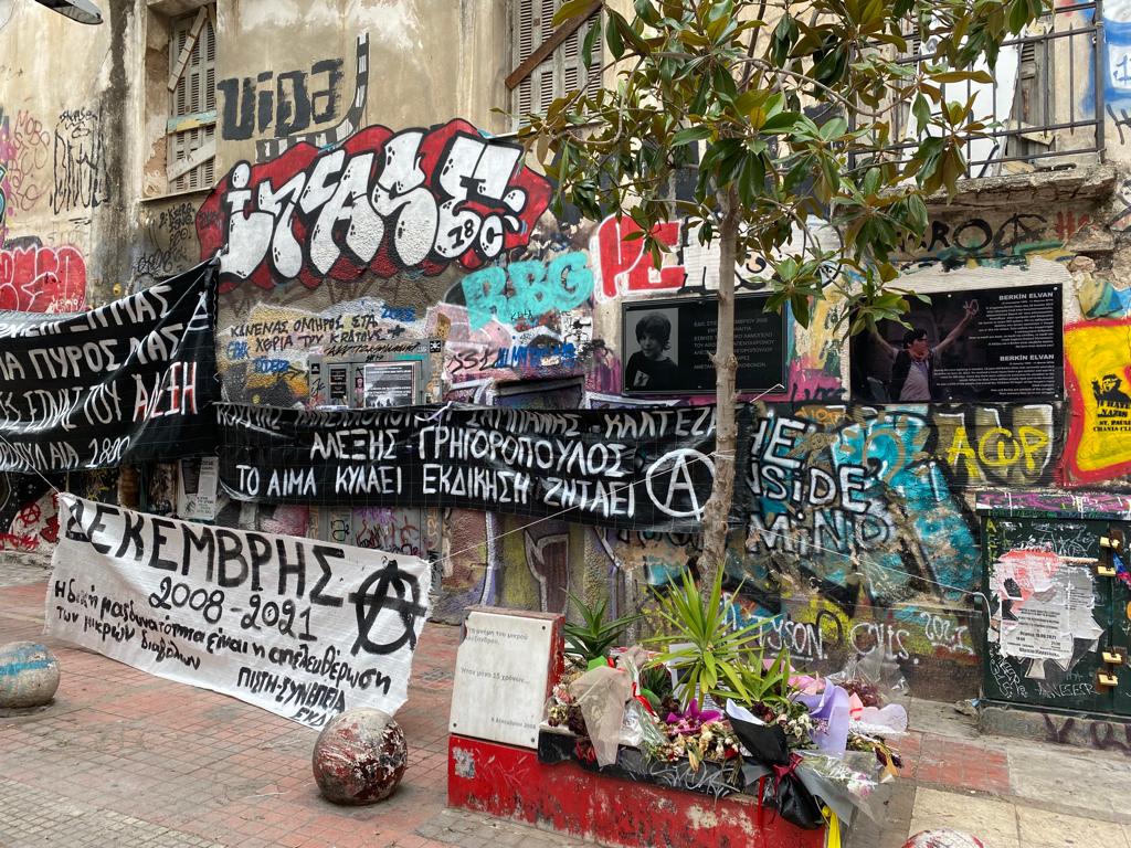 Exarchia, barrio anarquista de Atenas.