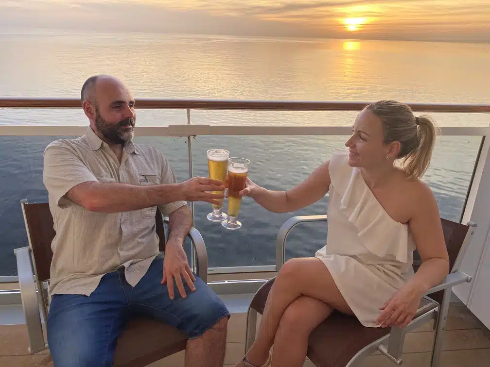 Atardecer en crucero