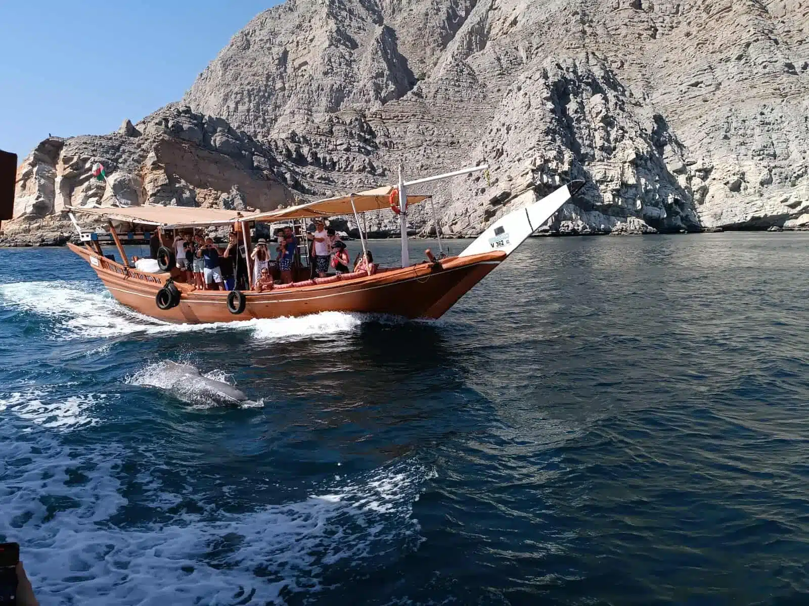 Avistamiento de delfines en Khasab Omán.