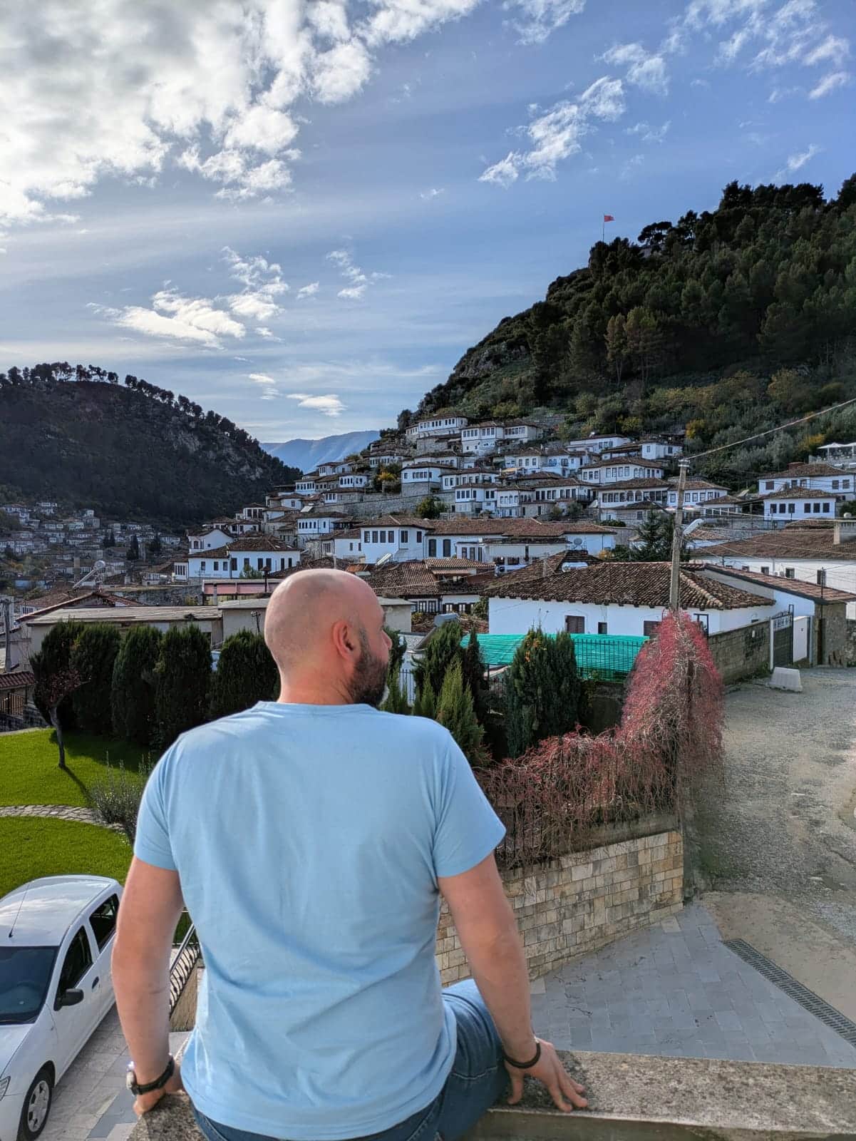 vistas habitación hotel boutique de Berat